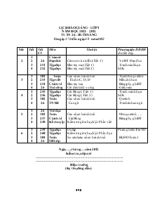 Lịch báo giảng – lớp 1 Năm học : 2011 – 2012 Tuần 26 : buổi sáng