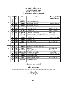 Lịch báo giảng – lớp 1 Năm học : 2011 – 2012 Tuần 32 : buổi sáng