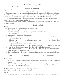 Bài kiểm tra cuối kì I( Đề 1) Môn Tiếng Việt Lớp 2