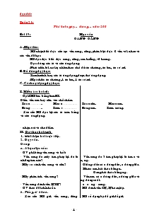 Bài soạn giảng dạy lớp 1 - Tuần 21