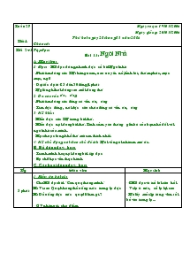 Bài soạn giảng dạy lớp 1 - Tuần 27