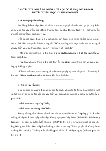 Chương trình lễ kỉ niệm ngày quốc tế phụ nữ 8/3/2014 trường tiểu học lý thường kiệt