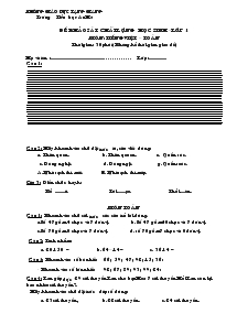 Đề khảo sát chất lượng học sinh lớp 1 môn tiếng việt – toán
