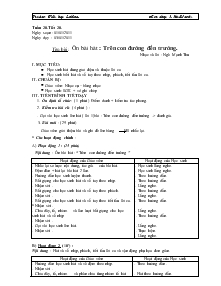 Giáo án Âm nhạc khối 2 (2 buổi/ ngày) tuần 20 - Ôn bài hát Trên con đường đến trường