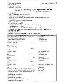 Giáo án Âm nhạc khối 2 (2 buổi/ ngày) tuần 23 - Học bài hát tự chọn Giọt mưa và em bé