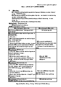 Giáo án an toàn giao thông lớp 1 (bài 1 - 6)