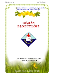 Giáo án Đạo đức Lớp 2 Trường Tiểu Học Số 1 Quảng An