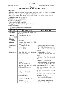 Giáo án dạy khối 2 tuần 31