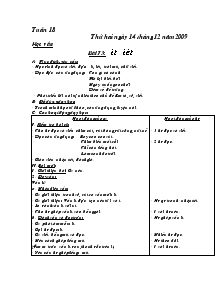 Giáo án dạy lớp 1 tuần 18