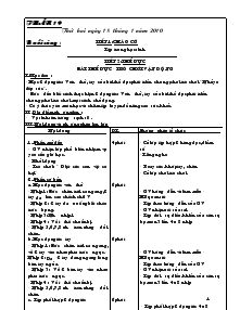 Giáo án dạy lớp 1 tuần 19