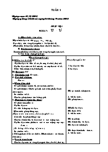 Giáo án dạy lớp 1 tuần thứ 5