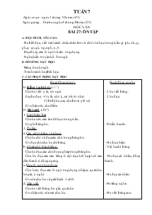 Giáo án dạy lớp 1 tuần thứ 7