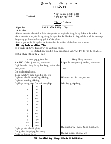 Giáo án lớp 1 tuần 13 - Trường Tiểu học Trần Thị Tâm