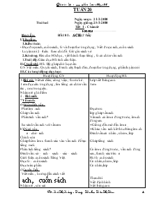Giáo án lớp 1 tuần 20 - Trường Tiểu học Trần Thị Tâm