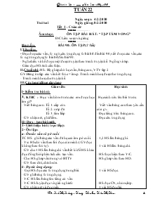 Giáo án lớp 1 tuần 22 - Trường Tiểu học Trần Thị Tâm