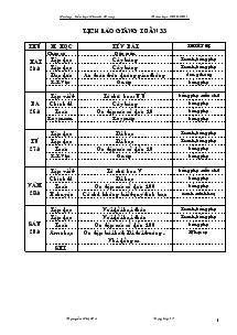 Giáo án lớp 1 tuần 33 - Trường tiểu học Thanh Hương