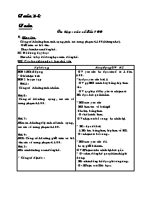 Giáo án lớp 1 Tuần 34: Toán Ôn tập các số đến 100