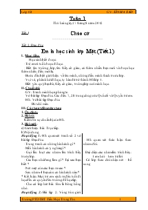 Giáo án lớp 1B tuần 1 - 4