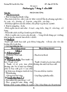 Giáo án lớp 2 tuần 2 - Trường Tiểu học Hà Huy Tập