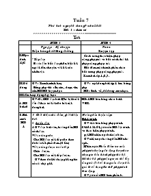 Giáo án Lớp 3, 4 Tuần 7