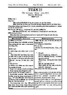 Giáo án lớp 3 tuần 25 - Trường Tiểu học Khánh Thượng