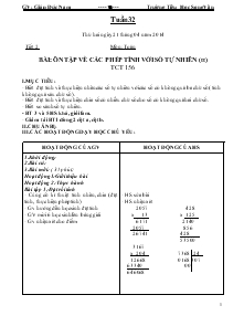 Giáo án lớp 4 Tuần 32 - Trường Tiểu Học Song Vân