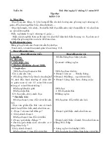 Giáo án lớp 4A1 Tuần Thứ 16