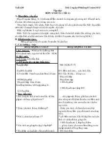 Giáo án lớp 4A1 Tuần Thứ 20