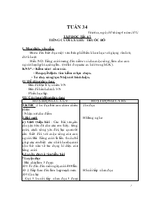 Giáo án lớp 4A2 Tuần Thứ 34