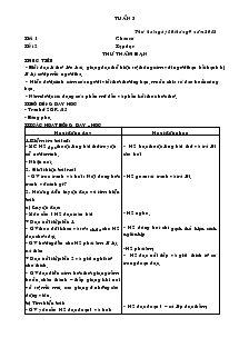 Giáo án lớp 4A2 Tuần Thứ 3