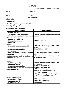 Giáo án lớp 4A2 Tuần Thứ 6