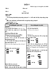 Giáo án lớp 4A2 Tuần Thứ 7