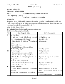 Giáo án Lớp 5 tuần 4 - Trường tiểu học Bình Văn