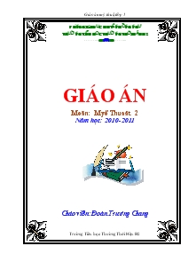 Giáo án Mĩ thuật lớp 1 - Trường Tiểu học Thường Thới Hậu B2