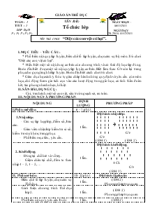 Giáo án Môn Thể dục Lớp 1