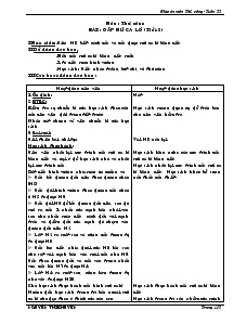 Giáo án môn Thủ công 1 - Tuần 22