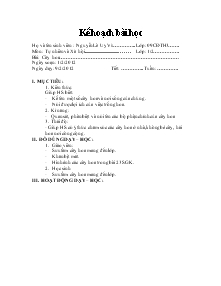 Giáo án Môn Tự nhiên và xã hội bài: Cây hoa