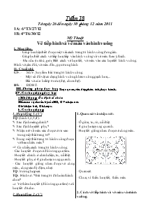 Giáo án Mỹ thuật 1-2-3-4-5 tuần 18