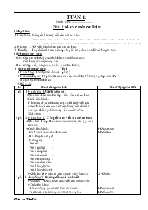 Giáo án Tập viết lớp 1 kì 1