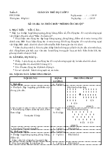 Giáo án thể dục lớp 3 Bài 10