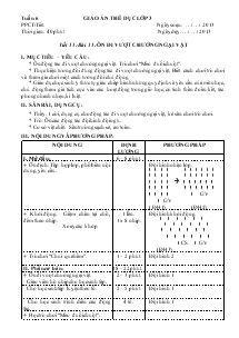 Giáo án thể dục lớp 3 Bài 11