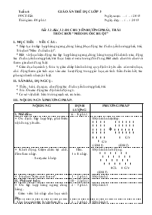 Giáo án thể dục lớp 3 Bài 12