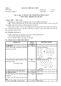 Giáo án thể dục lớp 3 Bài 13