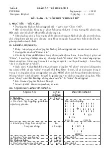 Giáo án thể dục lớp 3 Bài 15