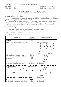 Giáo án thể dục lớp 3 Bài 19