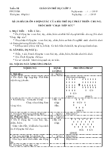 Giáo án thể dục lớp 3 Bài 20