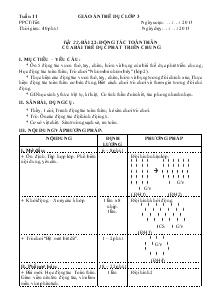 Giáo án thể dục lớp 3 Bài 22
