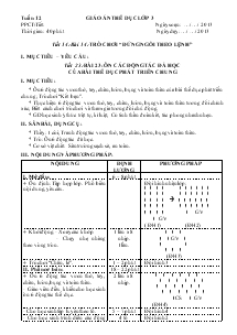 Giáo án thể dục lớp 3 Bài 23