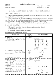 Giáo án thể dục lớp 3 Bài 29