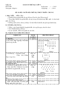 Giáo án thể dục lớp 3 Bài 30